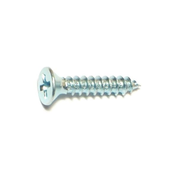 Midwest Fastener Sheet Metal Screw, #6 x 3/4 in, Zinc Plated Steel Flat Head Phillips Drive, 60 PK 63648 - main
